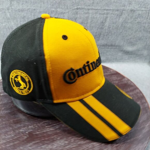 Continental Yellow & Black Logo Baseball Cap With Adjustable Strap - Picture 2 of 11
